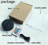 Lámpara Led Guayos Balón Fútbol Holograma Decoración Regalo - Negra