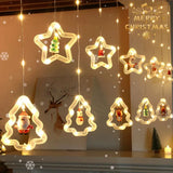 Cortina Luces Navideñas Estrellas Figuras Navidad 3mts Transparente