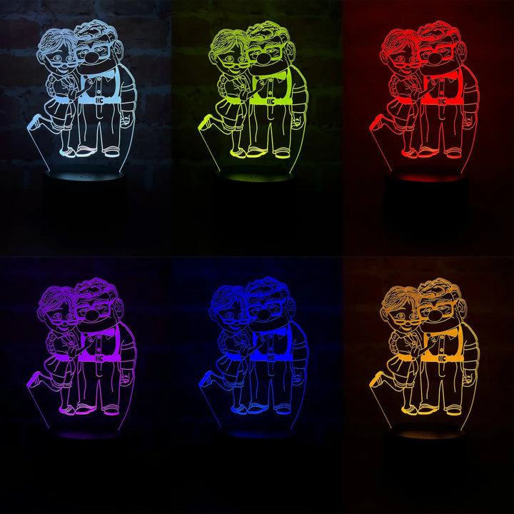 Lámpara De Noche Led Up Carl Y Ellie Decoración Regalo Negro