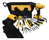 Taladro Inalámbrico 24v Percutor Trabajo Pesado 2 Baterias Protool 2401 Amarillo