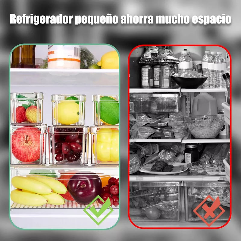 Juego De 10 Organizadores Refrigerador Caja Almacenamiento