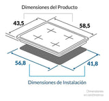 Estufa Challenger En Acero Inoxidable De 4 Puestos Sp6043 Inox