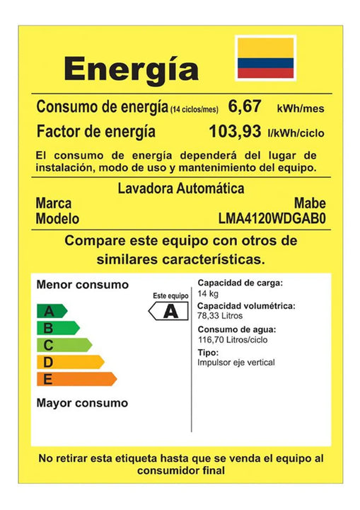 Lavadora Automática 14kg Gray Mabe Lma4120wdgab0