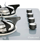 Estufa De Empotrar Vidrio Templado 62x52cm Gas Natural 6583 Color Gris