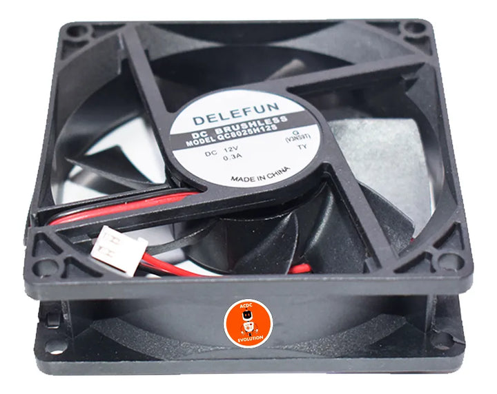 Ventilador De Refrigeración 8x8x2.5cm Brushless 12v 2 Cables