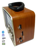 Radio Am Fm Parlante Usb Retro Recargable Bluetooth ¡ Mp3! Caqui