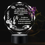 Lámpara De Noche Regalo Felicitaciones Grado Decoración Negro