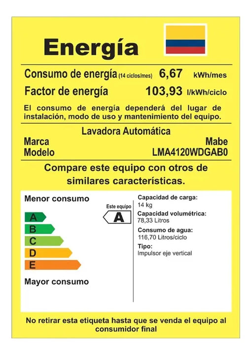 Lavadora Automática Mabe Digital 14 Kg Carga Superior 127v Diamond Gray