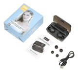 Fone de ouvido in-ear sem fio TWS F9-5 BTH-F9-5 negro