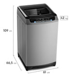 Lavadora Electrolux carga superior 21Kg essential care gris EWIX21F3CSG