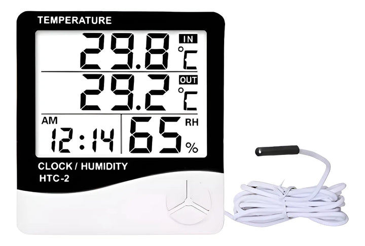 Reloj Termohigrometro Digital Sonda Temperatura Humedad Htc2