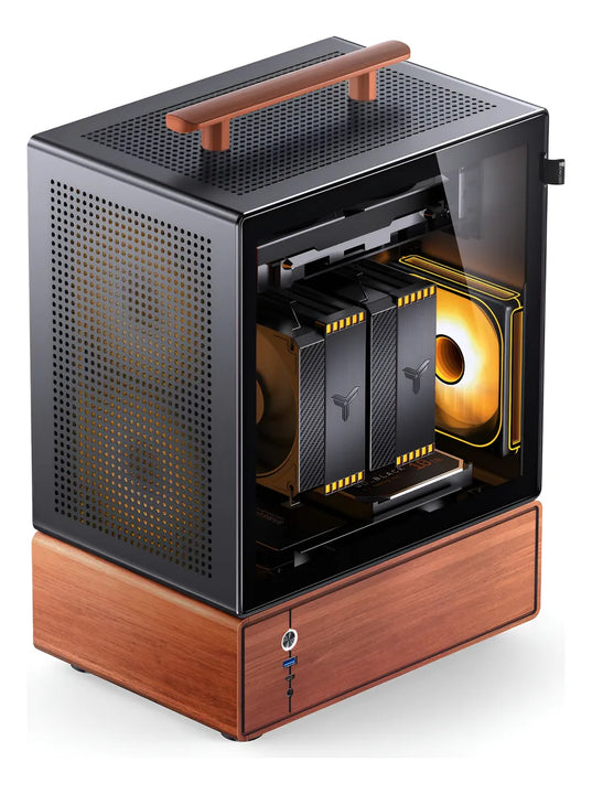 Jonsbo T7 Negro Micro Atx Pc Caso Chasis De Aluminio Con