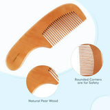 Set De Cepillo Y Peine De Madera Para Bebés - Suave Y Efecti