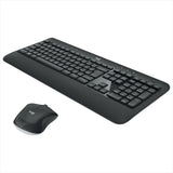 Kit de teclado y mouse inalámbrico Logitech MK540 Español de color negro