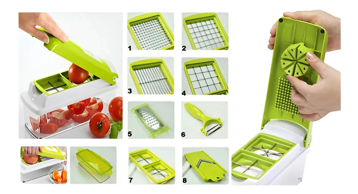 Cortador de verduras para verduras y frutas, rallador, picador