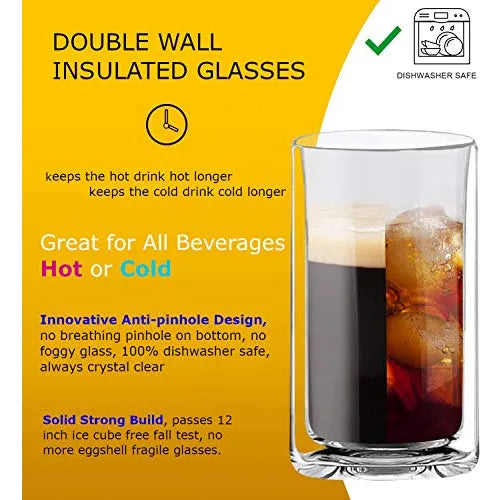 (tm) Juego De 2 Vasos De Cerveza/café/jugo/leche Termo...