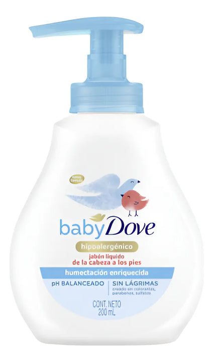 Jabón Dove Baby Líquido Corporal Humectación Enriquecida X 2 Multicolor