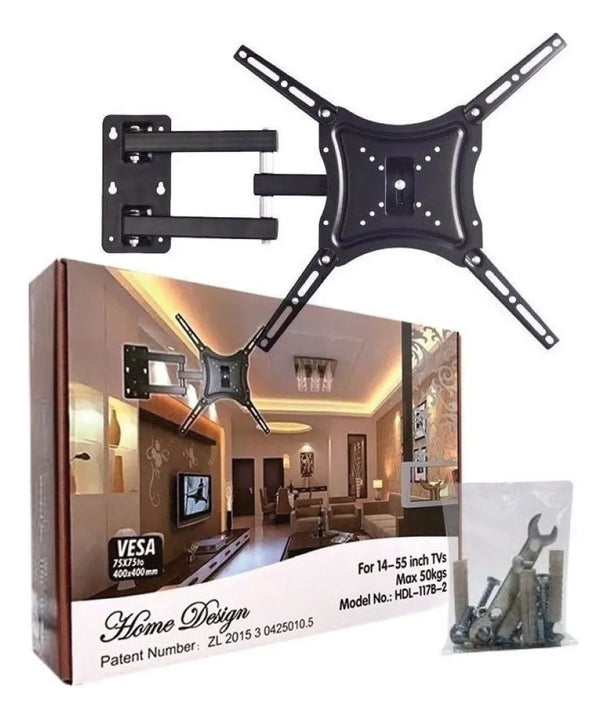 Base Para Tv Lcd De Doble Brazo Entre 14 Y 55 Negro