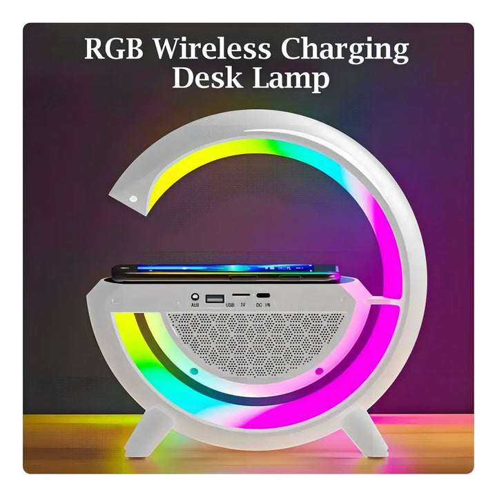 Lámpara de altavoz G Sound Box, cargador de inducción Rgb Bt A, color blanco
