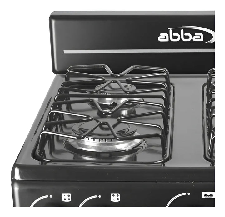 Estufa De Piso Con Horno Abba 4 Pts Gn Negro At 101-1n N
