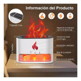 Humificador Difusor De Aromas Efecto Piedras Chimenea Fuego - Blanco
