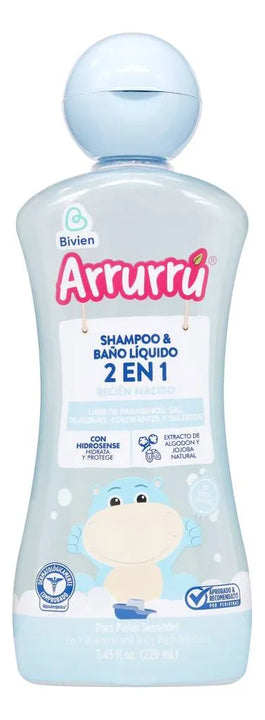Shampoo Y Baño Arrurru 2 En 1 Recien Nacido 220 Ml