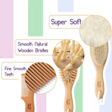 Juego De Cepillo Y Peine Para Bebes Suaves Y Naturales.