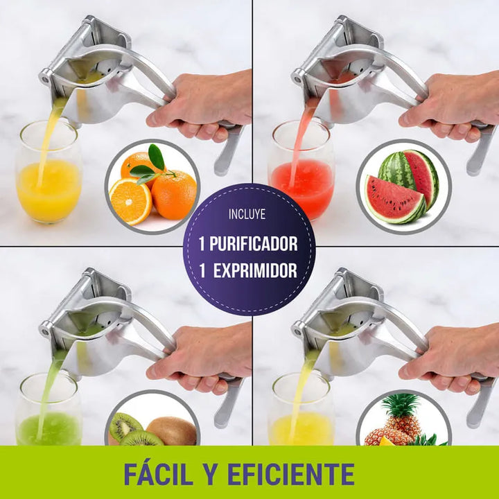 Filtro De Agua Chef Master + Exprimidor Manual De Frutas Blanco