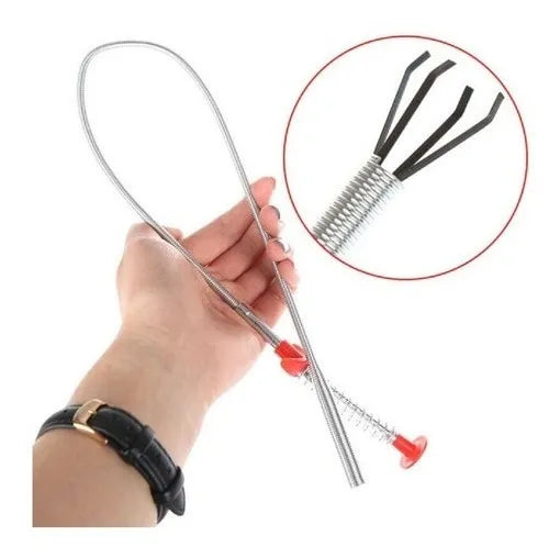 Sonda Destapa Cañerías 87cm Uso En Desagües Lavamanos Baños