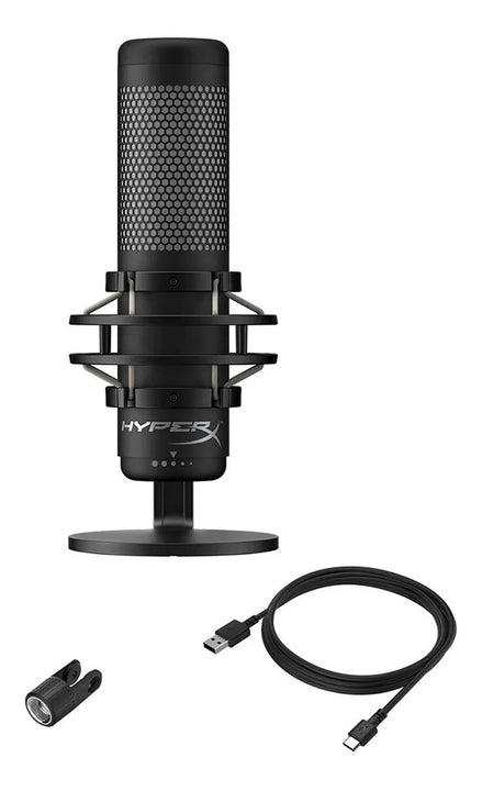 Micrófono HyperX Quadcast QuadCast S Condensador Omnidireccional color blackS