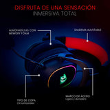 Auriculares Gamer Redragon Gamer Zeus X H510 Rgb Led Usb Negro