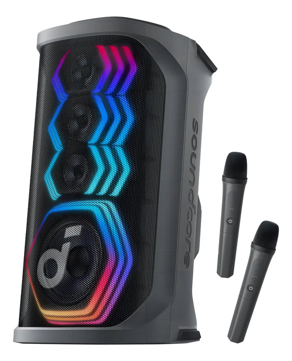 Parlante Bluetooth Soundcore Rave 3s Con 2 Microfonos 200w Color Negro