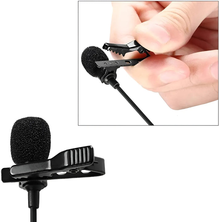 Microfono Manos Libres Clip Celular Gamer Blogger Telefono Color Negro