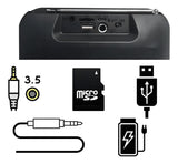 Parlante Radio Bluetooth Portatil Microfono Micro Sd Fm Color Gris