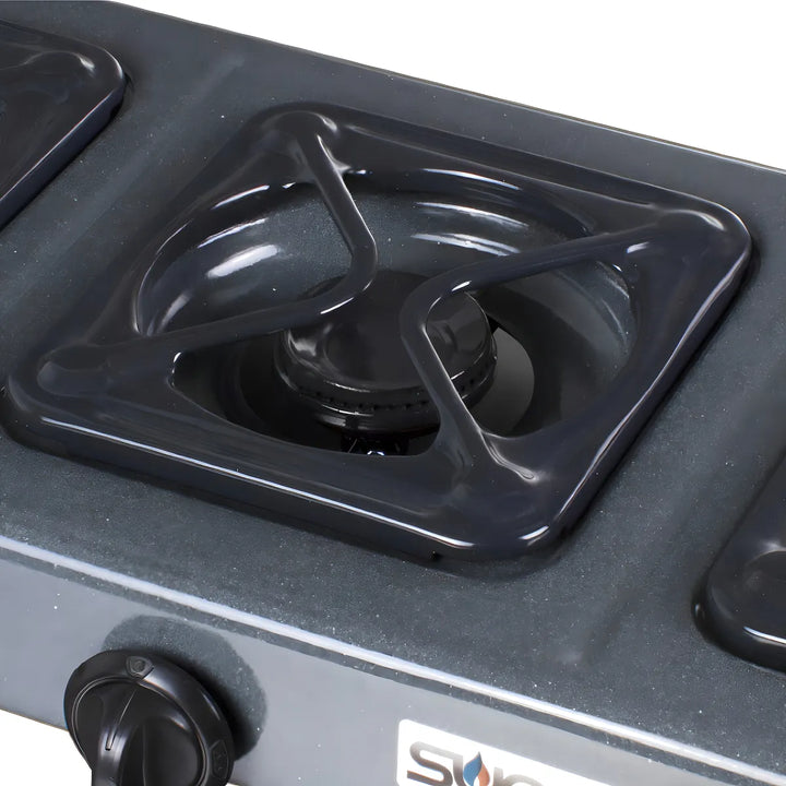 Estufa De Sobremesa Sueco 3 Puestos Gas Propano Moteado