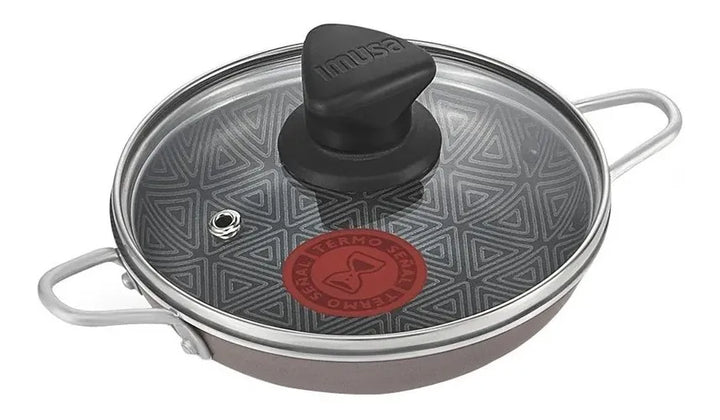 Cacerola Imusa Talent Antiadherente 14 Cm Con Tapa Y Asas Negro