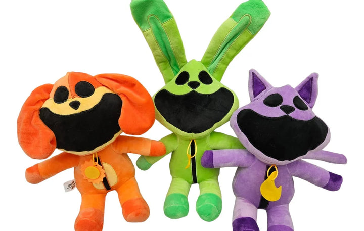 1 Pieza De Peluche De Animal Pequeño Sonriente, Conejo Verde Color Hoppy Hopscotch