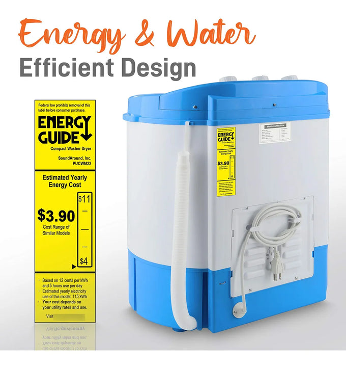 Lavadora Portátil 2 En 1 Y Secadora Carga Superior Eficiente