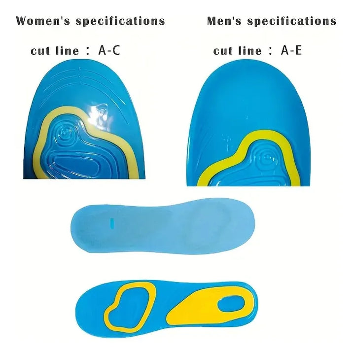 Plantilla Zapatos Gel Memoria Ortopédica Uso Terapautico