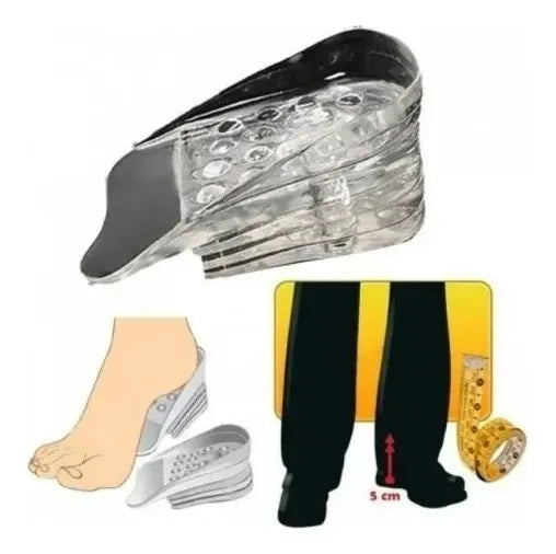 Plantilla Zapatos Gel Goma Elevación 5cm Mas De Altura Único Transparente