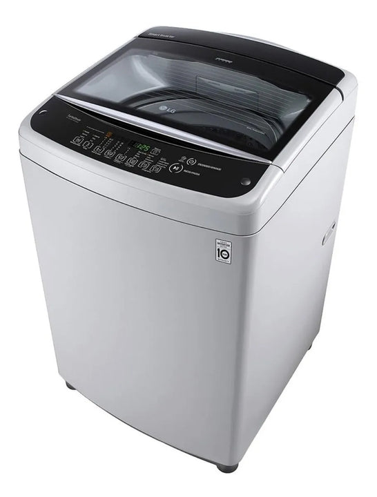 Lavadora automática LG inverter hasta 19kg color gris