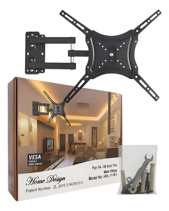 Base Soporte Para Tv De 14 Hasta 55 Pulgadas 50kg Brazo Tv C Negro