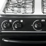 Estufa De Piso Con Horno Abba 4 Pts Gn At 101-6n N Negro