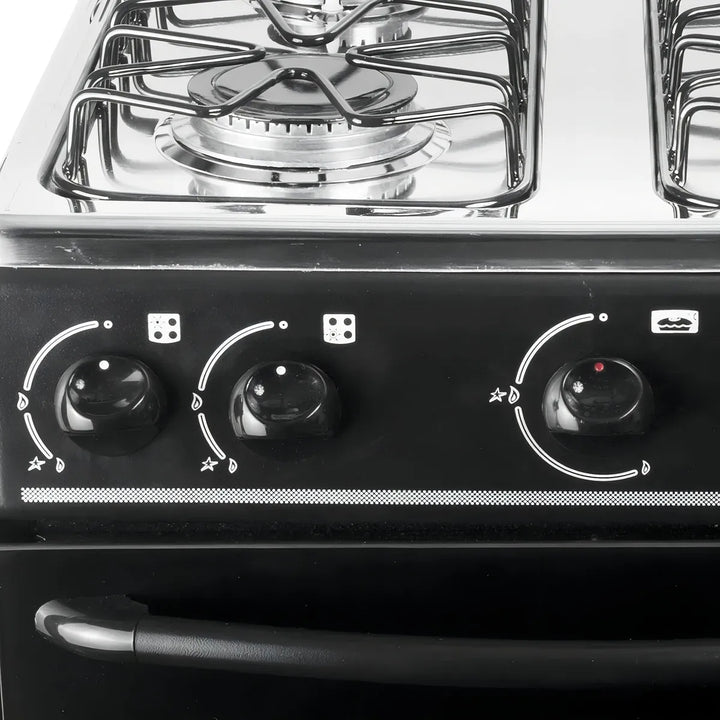 Estufa De Piso Con Horno Abba 4 Pts Gn At 101-6n N Negro