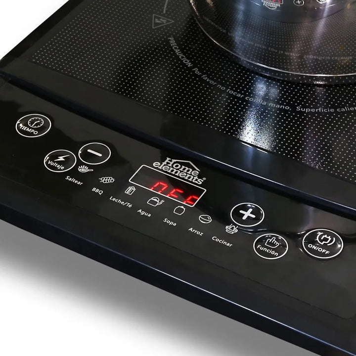 Estufa De Inducción 1 Puesto Home Elements Negro