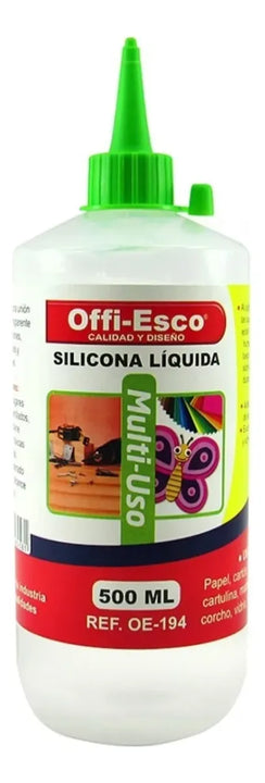 Silicona Liquida 500ml Offi-esco X3 Unidades Transparente