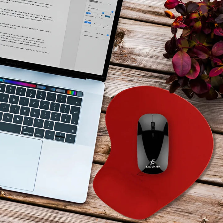 Mousepad Tapete Ergonomico Antideslizante Descanso Muñeca Color Negro