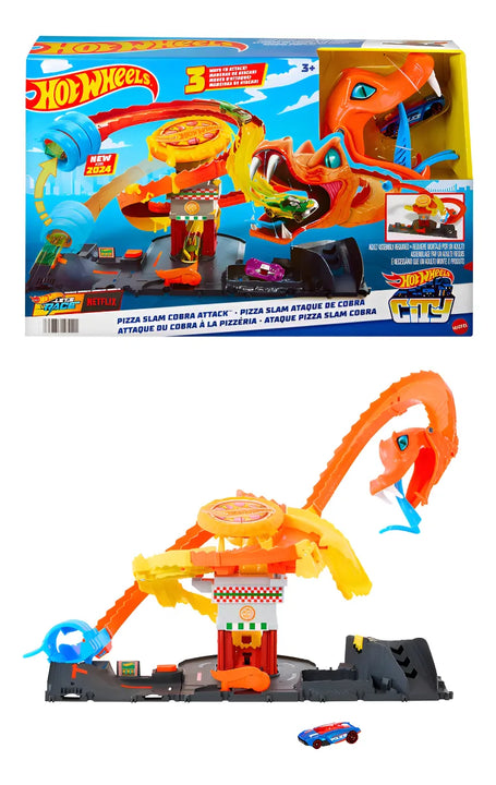 Hot Wheels Pista De Juguete Ataque De Cobra Vs Pizzería Color Multicolor