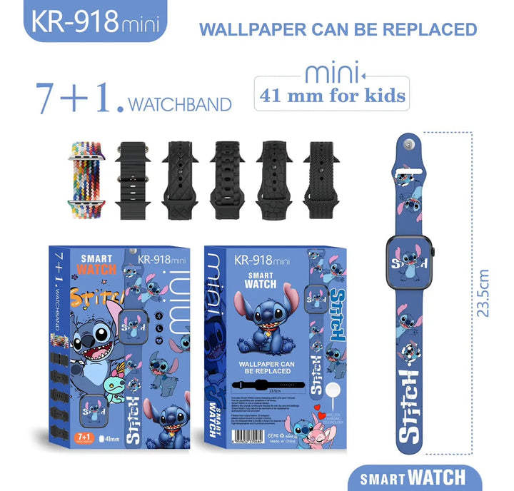 Combo Mini Reloj Para Niños Kr-918 7 En 1 Personajes - Según Disponibilidad