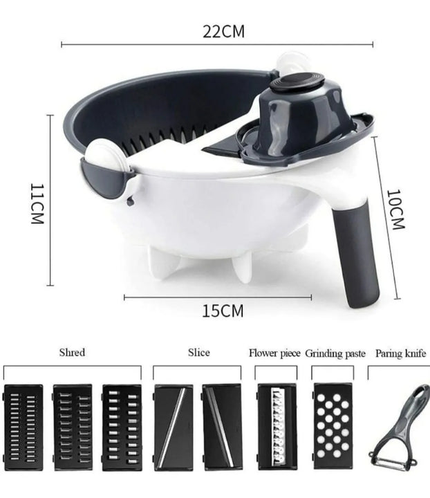 Cortador De Verduras De Cesta Húmeda De Cocina Multifunción